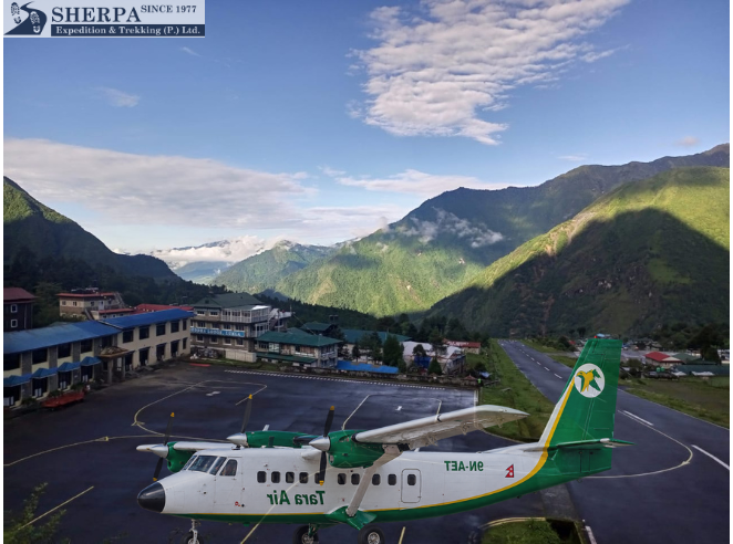 Lukla mountain flight route for Everest Base Camp Trek from Kathmandu